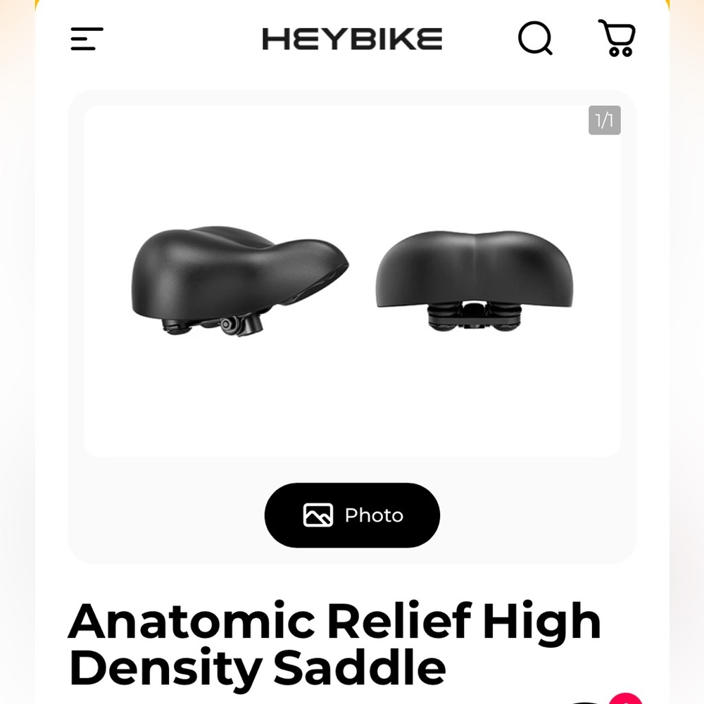 NWT heybike high density bike seat